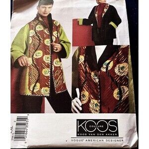Koos Van Den Akker Couture Vogue American Designer 2709 Reversible Jacket L XL
